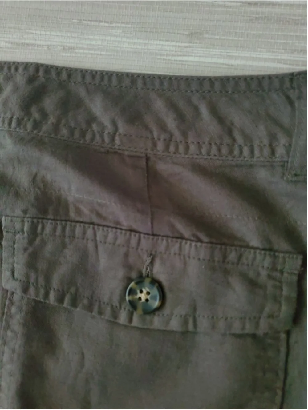 Banana Republic Martin Cargo Utility Pants Olive Green Linen Cotton Size 12 NWT